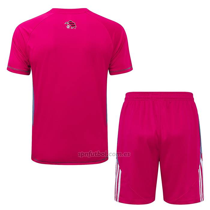 Chandal del Flamengo Manga Corta 2025-2026 Rosa - Pantalon Corto